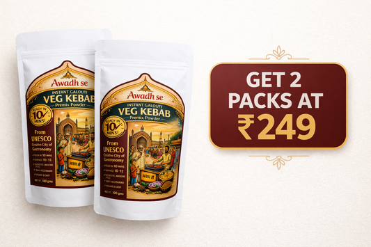 awadh se instant veg galouti kebab premix (pack of 2) Make street-syle kebabs at home in 10 minutes 10 servings and 100g per pack