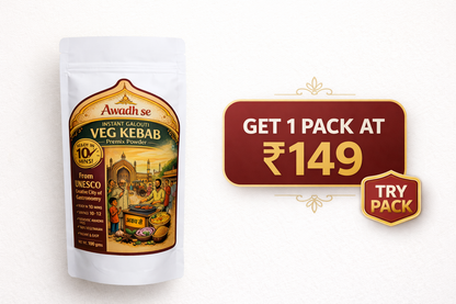 awadh se veg kebab premix powder (pack of 1) ready in minutes street style 10 servings and 100g per pack